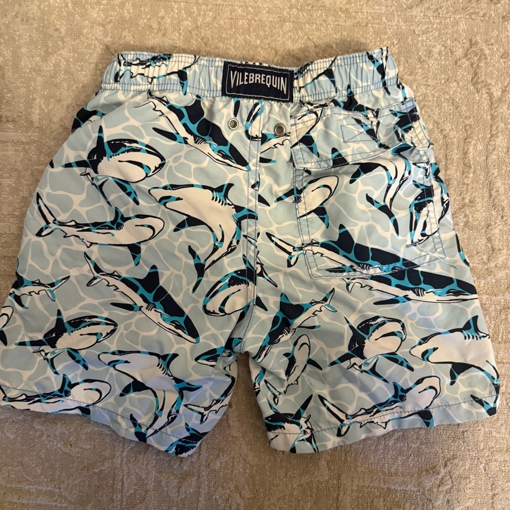Vilebrequin Boys Shark Print Swim Trunks - Size 8 - Picture 3 of 3